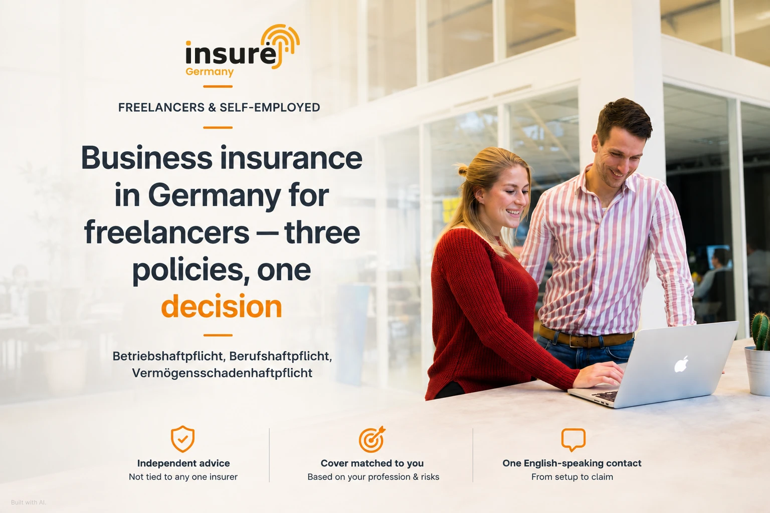 Business insurance for freelancers in Germany — Betriebshaftpflicht, Berufshaftpflicht and Vermögensschadenhaftpflicht explained